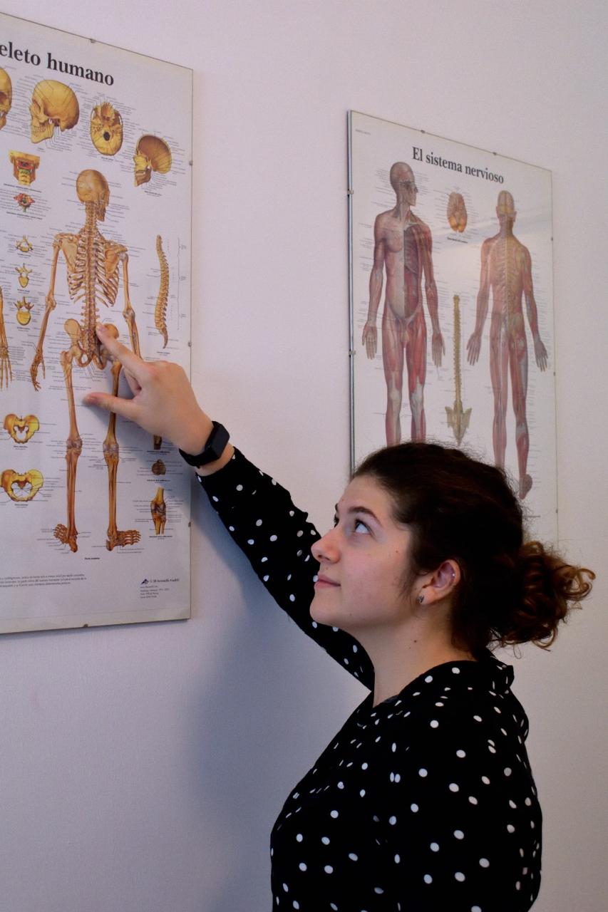Lucie en su clínica
